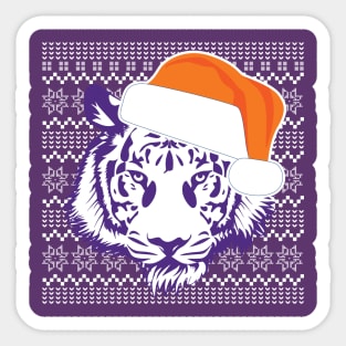 Clemson Ugly Christmas Sweater Christmas Sticker